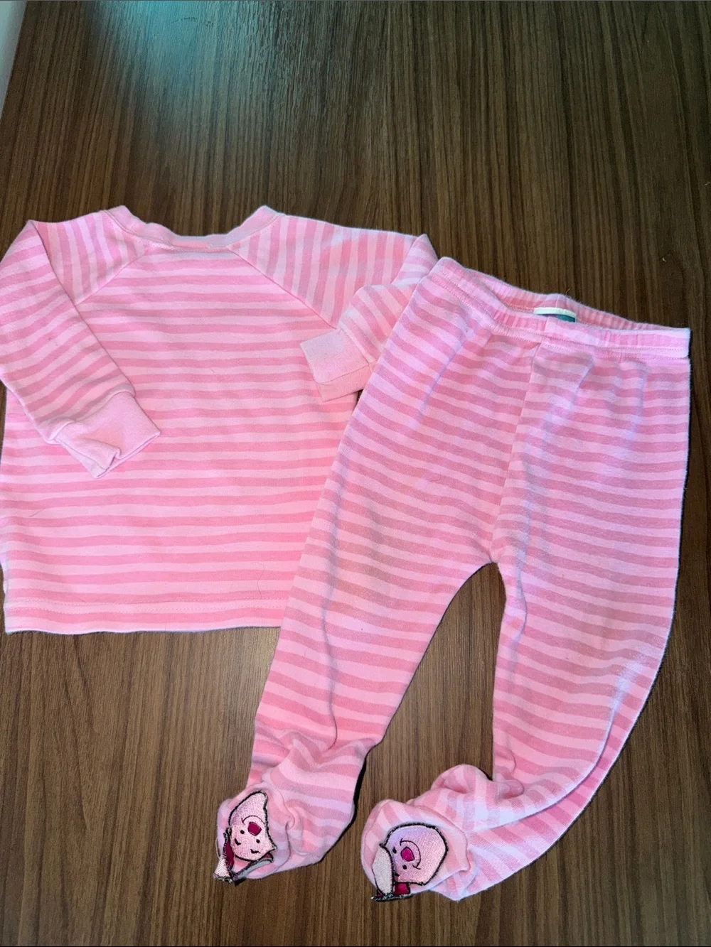 Vintage Piglet Pink Kids Pajama Set - Soft Cotton Sleepwear